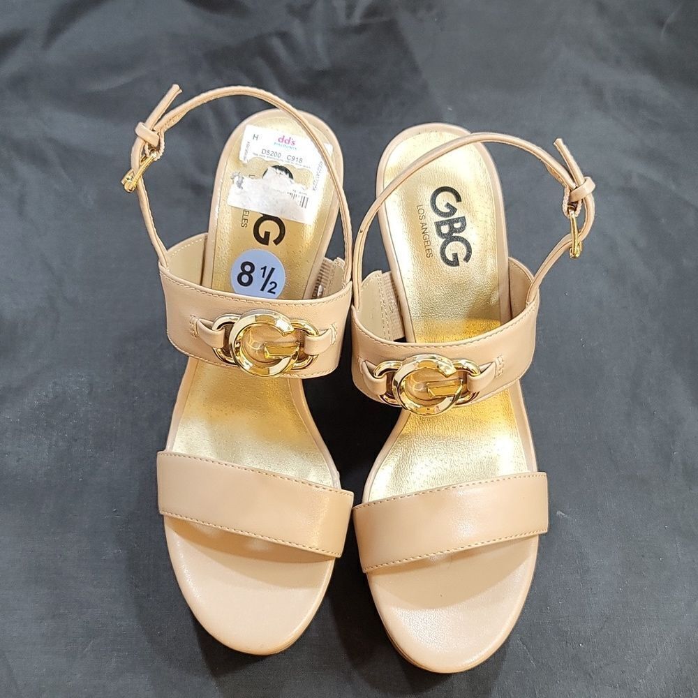 BRAND NEW GBG LOS ANGELES ESPADRILLE OPEN TOE WEDGE SANDAL